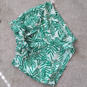 Linen palm leaf shorts